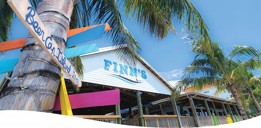 Finn's Dockside Bar and Grill in Apollo Beach, the pickup spot for Aquatic Escapes charters
