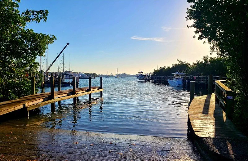 Higel Marine Park boat ramp and docks in Venice