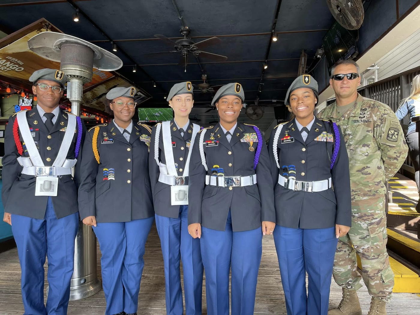 The color guard at the 2022 Veterans Inshore Slam at Hula Bay